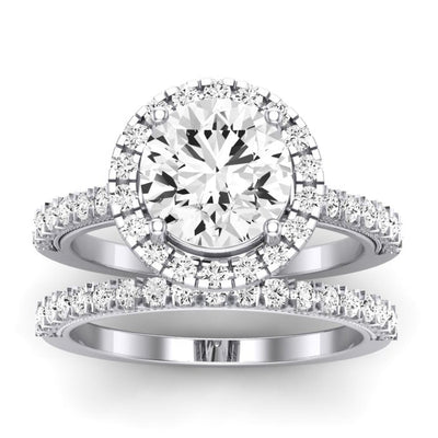 Florizel Diamond Matching Band Only (does Not Include Engagement Ring) For Ring With Round Center whitegold