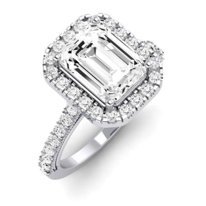 Florizel Emerald Diamond Bridal Set (Lab Grown Igi Cert) whitegold