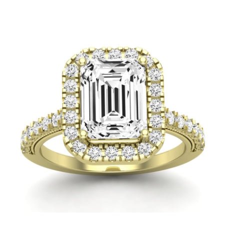 Florizel Emerald Moissanite Bridal Set yellowgold