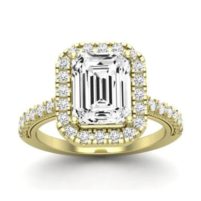 Florizel Emerald Moissanite Bridal Set yellowgold