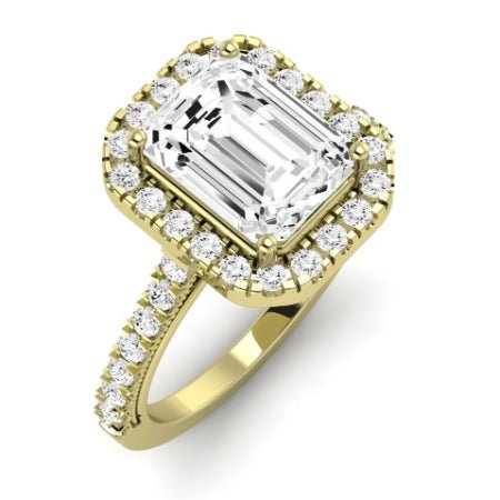 Florizel Emerald Moissanite Bridal Set yellowgold