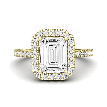 Florizel Emerald Moissanite Bridal Set yellowgold