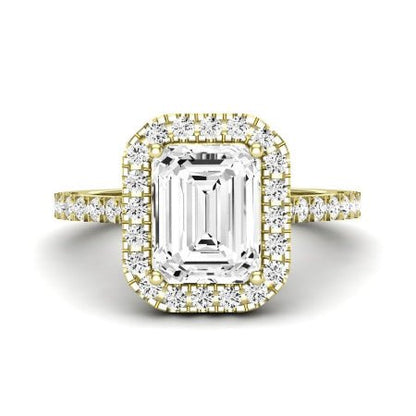Florizel Emerald Moissanite Bridal Set yellowgold