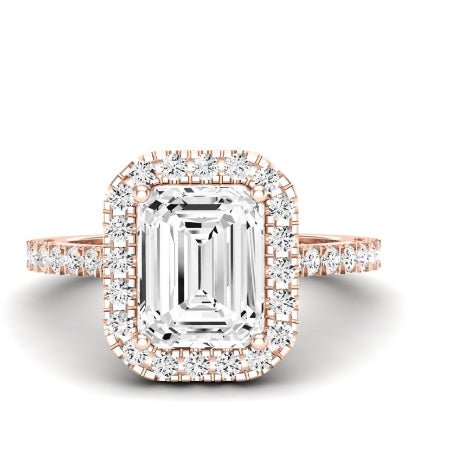 Florizel Emerald Moissanite Bridal Set rosegold