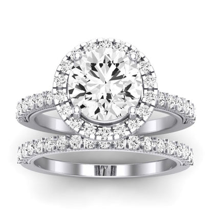 Florizel - GIA Natural Round Diamond Bridal Set