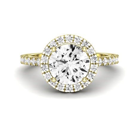 Florizel Moissanite Matching Band Only (does Not Include Engagement Ring) For Ring With Round Center yellowgold
