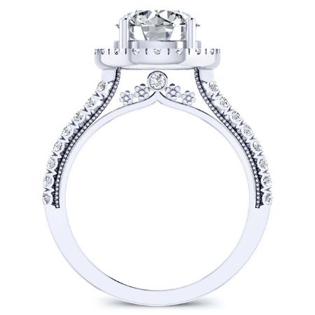 Florizel Round Moissanite Bridal Set whitegold