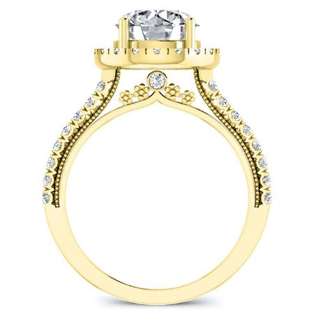 Florizel Round Moissanite Bridal Set yellowgold