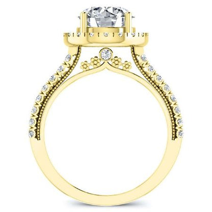 Florizel Round Moissanite Bridal Set yellowgold