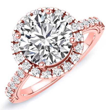 Florizel Round Moissanite Bridal Set rosegold