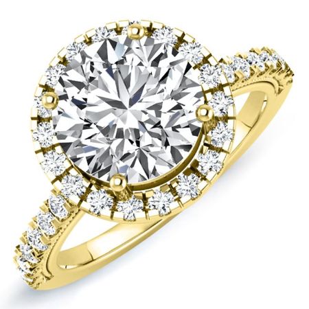 Florizel Round Moissanite Bridal Set yellowgold
