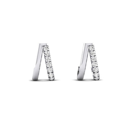 Forrest Round Cut Diamond Halo Drop Earrings