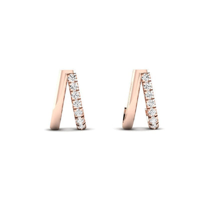 Forrest Round Cut Diamond Halo Drop Earrings
