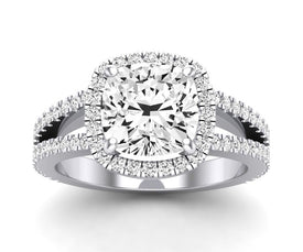 Freesia Cushion Diamond Engagement Ring (Lab Grown Igi Cert) whitegold