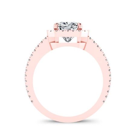 Freesia Cushion Moissanite Bridal Set rosegold