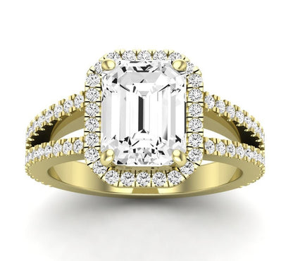 Freesia Emerald Diamond Engagement Ring (Lab Grown Igi Cert) yellowgold
