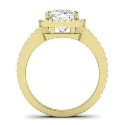 Freesia Diamond Matching Band Only (does Not Include Engagement Ring) For Ring With Cushion Center yellowgold