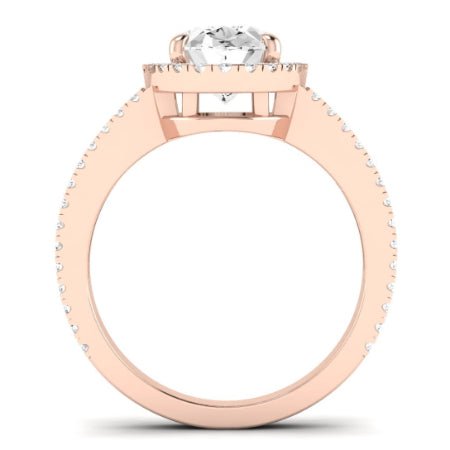 Freesia Diamond Matching Band Only (does Not Include Engagement Ring) For Ring With Oval Center rosegold