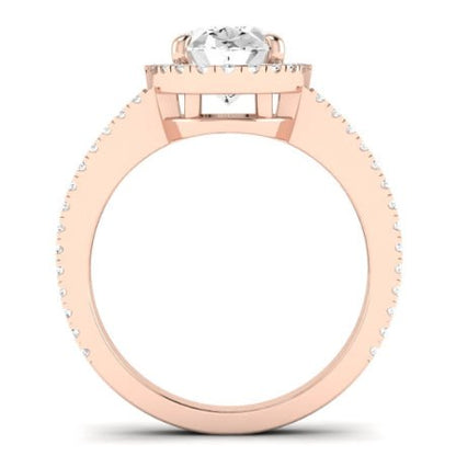Freesia Diamond Matching Band Only (does Not Include Engagement Ring) For Ring With Oval Center rosegold
