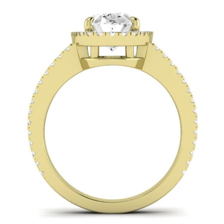 Freesia Diamond Matching Band Only (does Not Include Engagement Ring) For Ring With Oval Center yellowgold