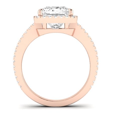 Freesia Diamond Matching Band Only (does Not Include Engagement Ring) For Ring With Princess Center rosegold