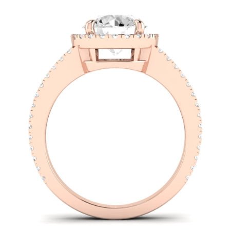 Freesia Moissanite Matching Band Only (does Not Include Engagement Ring) For Ring With Round Center rosegold