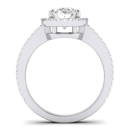 Freesia Oval Moissanite Bridal Set whitegold