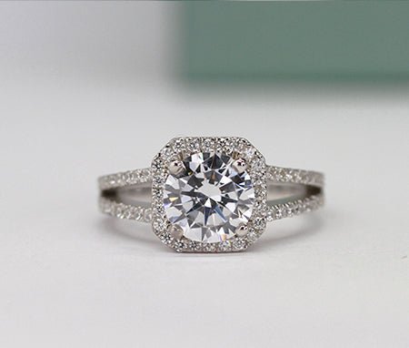 Freesia Round Diamond Engagement Ring (Lab Grown Igi Cert) whitegold