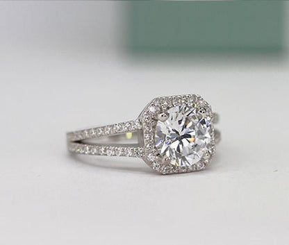 Freesia Round Diamond Engagement Ring (Lab Grown Igi Cert) whitegold