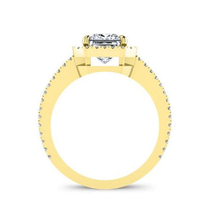 Freesia Round Moissanite Bridal Set yellowgold