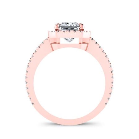 Freesia Round Moissanite Bridal Set rosegold