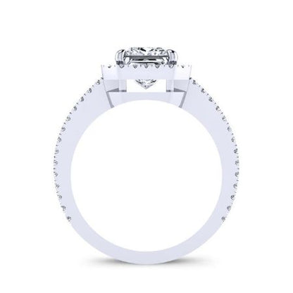 Freesia Round Moissanite Bridal Set whitegold