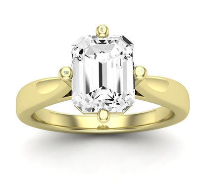 Gardenia Emerald Diamond Engagement Ring (Lab Grown Igi Cert) yellowgold