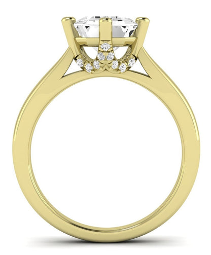 Gardenia Emerald Diamond Engagement Ring (Lab Grown Igi Cert) yellowgold