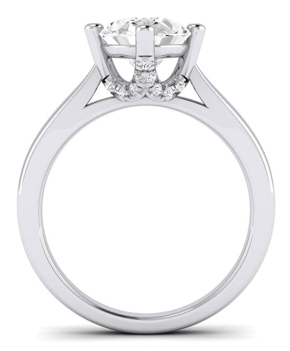 Gardenia Oval Diamond Engagement Ring (Lab Grown Igi Cert) whitegold