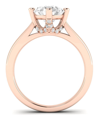 Gardenia Oval Diamond Engagement Ring (Lab Grown Igi Cert) rosegold