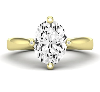 Gardenia Oval Diamond Engagement Ring (Lab Grown Igi Cert) yellowgold