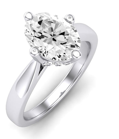 Gardenia Oval Diamond Engagement Ring (Lab Grown Igi Cert) whitegold
