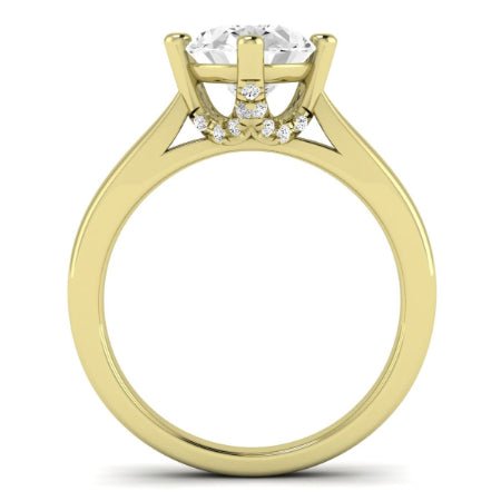 Gardenia Diamond Matching Band Only ( Engagement Ring Not Included)  For Ring With Oval Center yellowgold