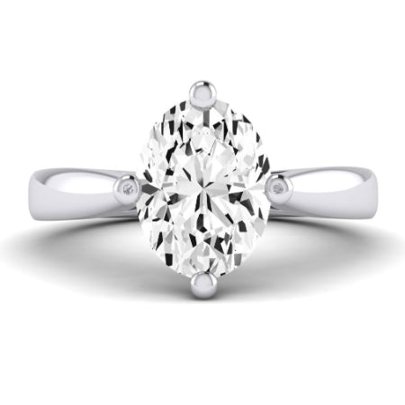 Gardenia Oval Moissanite Bridal Set whitegold