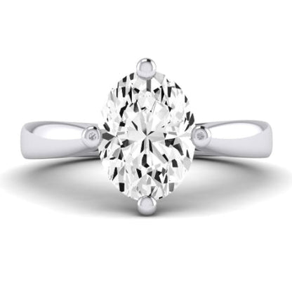 Gardenia Oval Moissanite Bridal Set whitegold