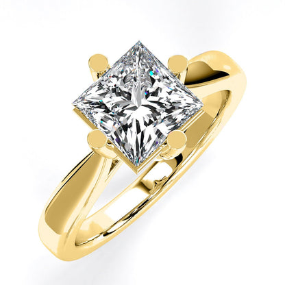 Gardenia Princess Diamond Engagement Ring (Lab Grown Igi Cert) yellowgold