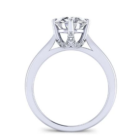 Gardenia Round Diamond Engagement Ring (Lab Grown Igi Cert) whitegold