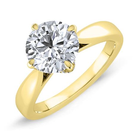 Gardenia Round Moissanite Bridal Set yellowgold