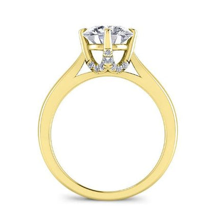 Gardenia Round Moissanite Bridal Set yellowgold