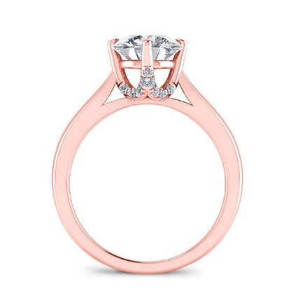 Gardenia Round Moissanite Bridal Set rosegold