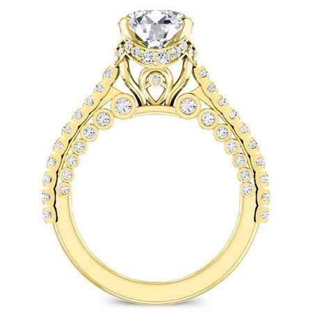 Garland Diamond Matching Band Only (engagement Ring Not Included) For Ring With Round Center yellowgold