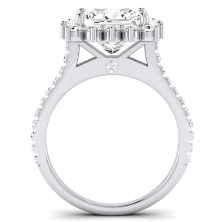 Gazania Diamond Matching Band Only (does Not Include Engagement Ring) For Ring With Princess Center whitegold