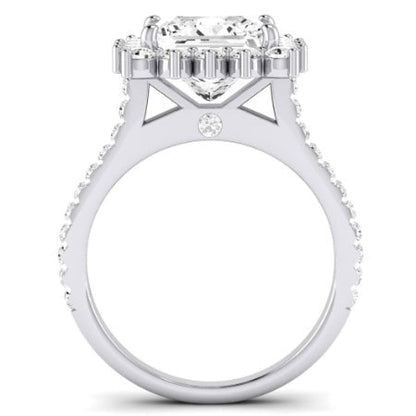 Gazania Diamond Matching Band Only (does Not Include Engagement Ring) For Ring With Princess Center whitegold