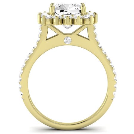 Gazania Diamond Matching Band Only (does Not Include Engagement Ring) For Ring With Cushion Center yellowgold